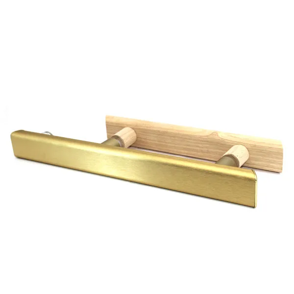 дерево+алюминий, Matt Brushed Gold