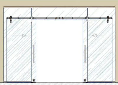 00-16 Система ВЕКТОР в проем 2 двери