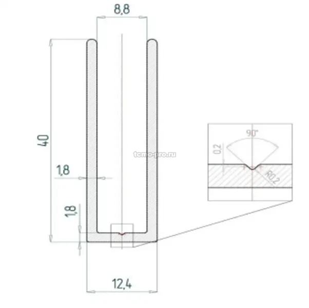 2856 Профиль п-образный 2500мм