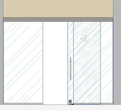 00-12 Система ГАРМОНИЯ в проем к потолку одна дверь