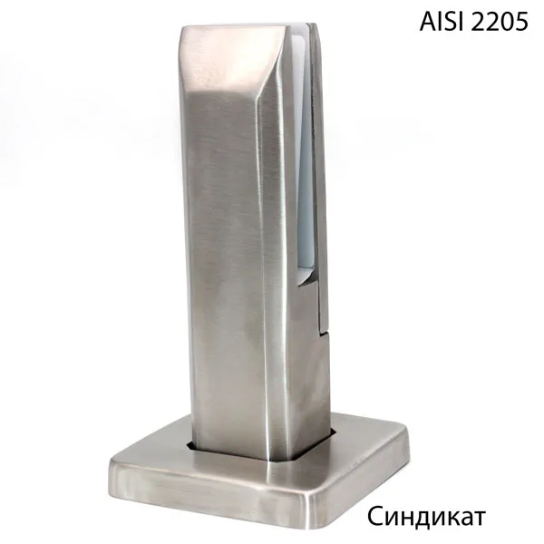 Duplex 2205, SS (Матовый хром), 190, Через отверстие в стекле