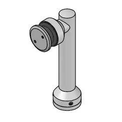 202-118-304 Крепление стекло-пол/потолок, без зенковки