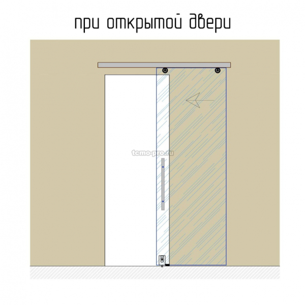 SND00-05 Дверь стеклянная межкомнатная одинарная на системе "Лаура"