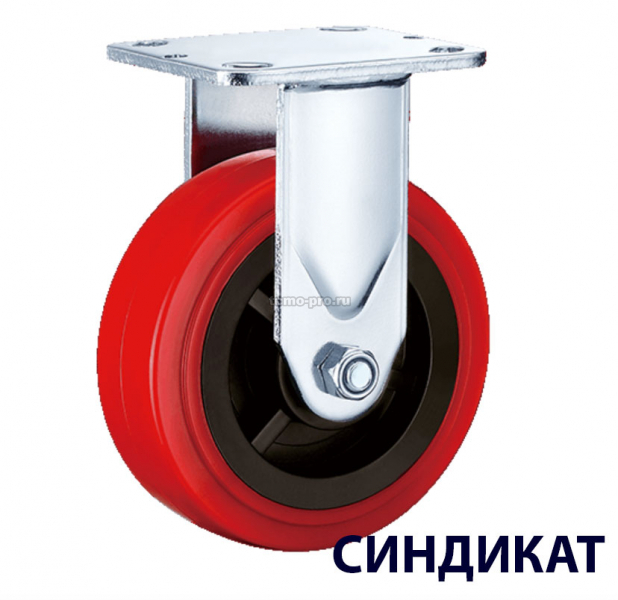 Z13-02-200-402C Колесо б/г полиуретановое обод нейлон неповоротное 200мм