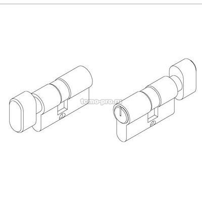 ZMD122-0601-4 Цилиндровый механизм ключ-вертушка 49мм