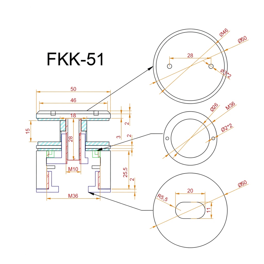 FKK-51 SUS304/BL