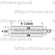 ПУ111-8-180 Профиль проставка стекло 8 мм