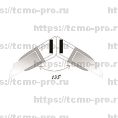 SN111-008C-8 профиль магнитный для стекла 8 мм / 135º / 2,2 м