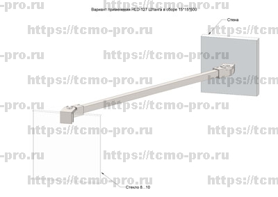HLD-127 Штанга в сборе 15*15*500