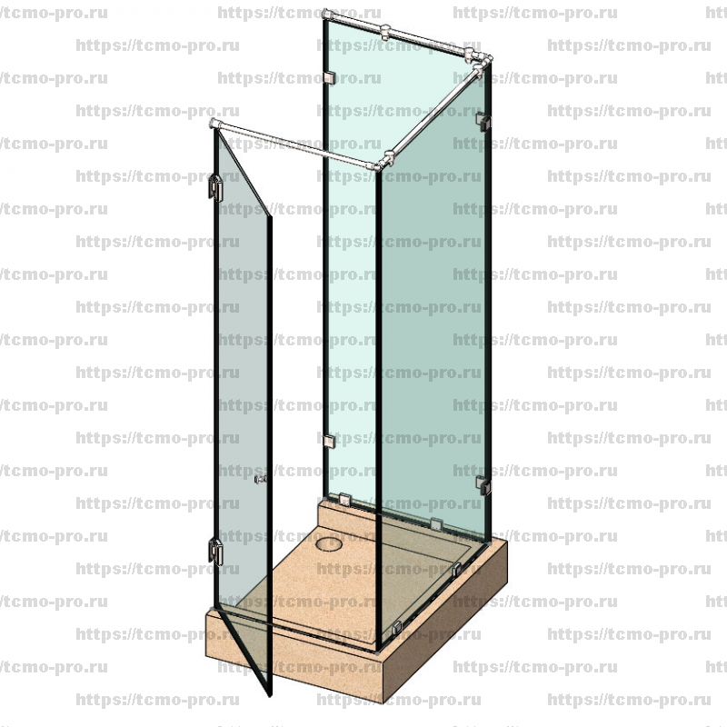 SN600-0105 Cтеклянная душевая перегородка