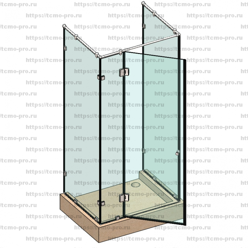 SN600-0104 Cтеклянная душевая перегородка