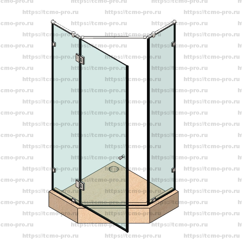 SN600-0052 Душевая кабинка трапеция