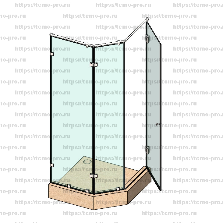 SN600-0055 Душевая кабинка трапеция