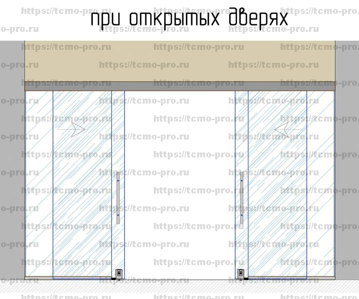 00-11 Система ГАРМОНИЯ в проем к потолку две двери