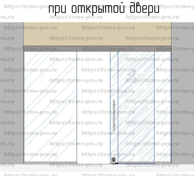 00-12 Система ГАРМОНИЯ в проем к потолку одна дверь
